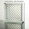 direct manufacture lattice pattern glass block 190*190*80mm