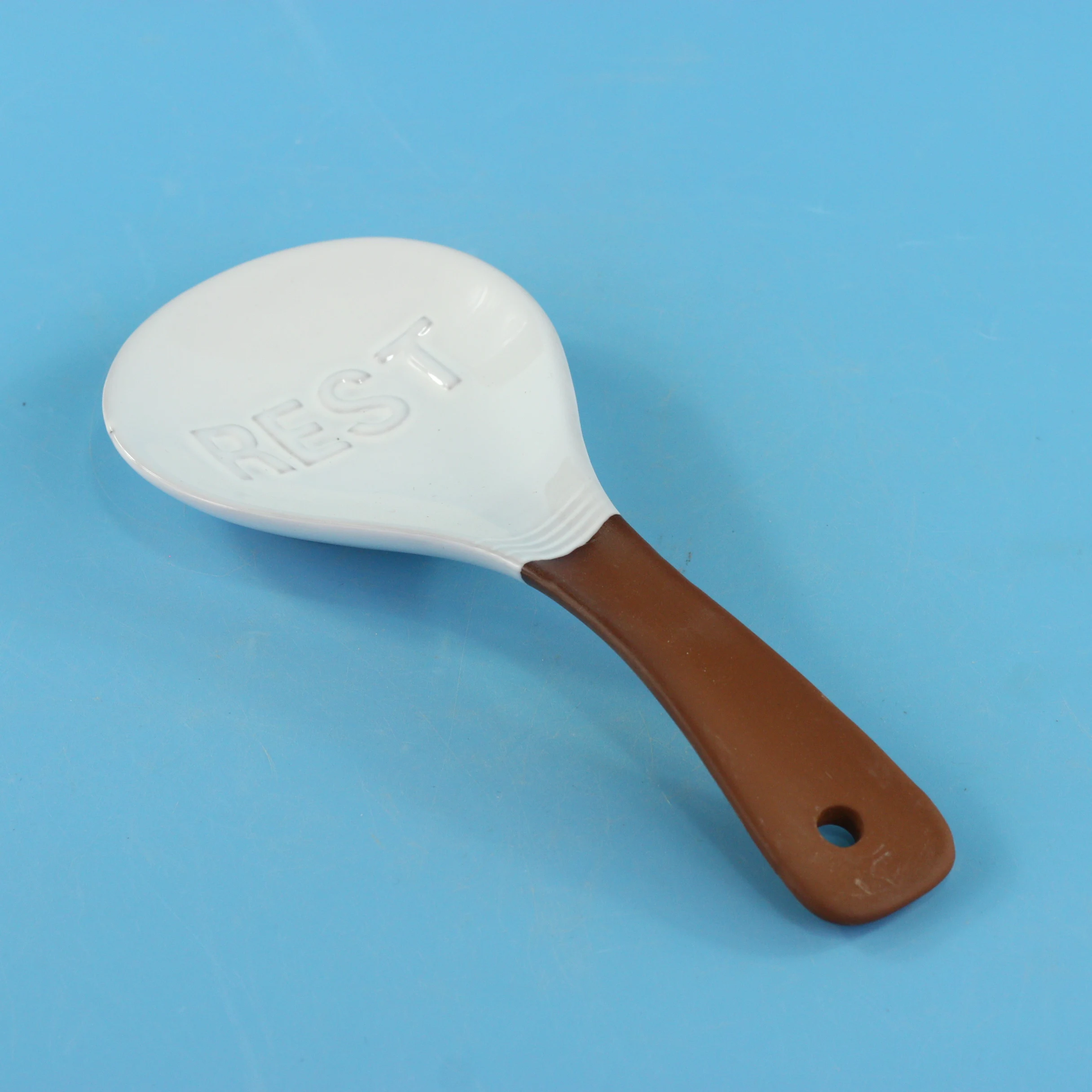 Customized Embossed Words White Ceramic Spoon Rest Buy Spoon Rest