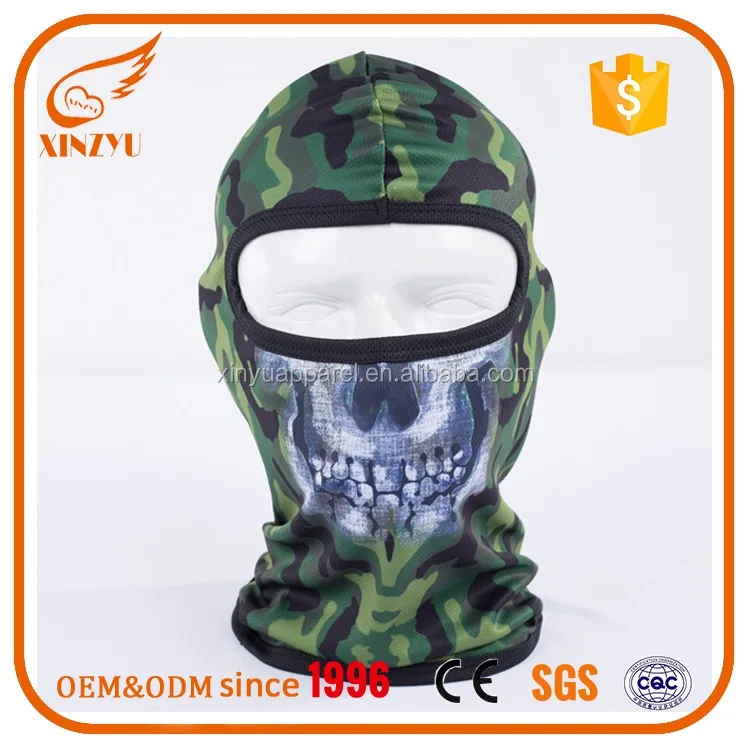 Windproof Full Face Ghost Skull Military Tactical Camo Face  Balaclava For Motorcycle Unisex