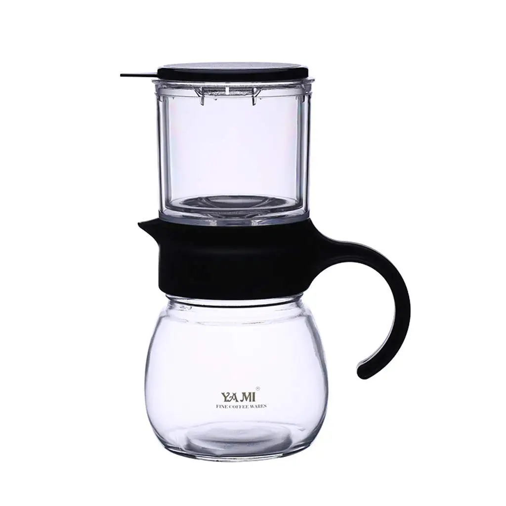 Hand-washing Coffee Pot American Coffee Filter Pot Household Manual Coffee Sharing Pot Flower Teapot Drip-type Heat-resistant Glass Pot 400cc (Size : 800CC)