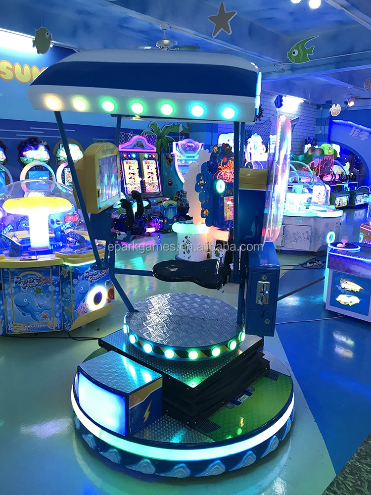 Indoor Kids Coin Operated Kiddie Rides Game Machine Electronic Rotating