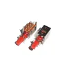 A03 straight key switch PS-22F03 hexapod with lock self-lock red power switch with spring