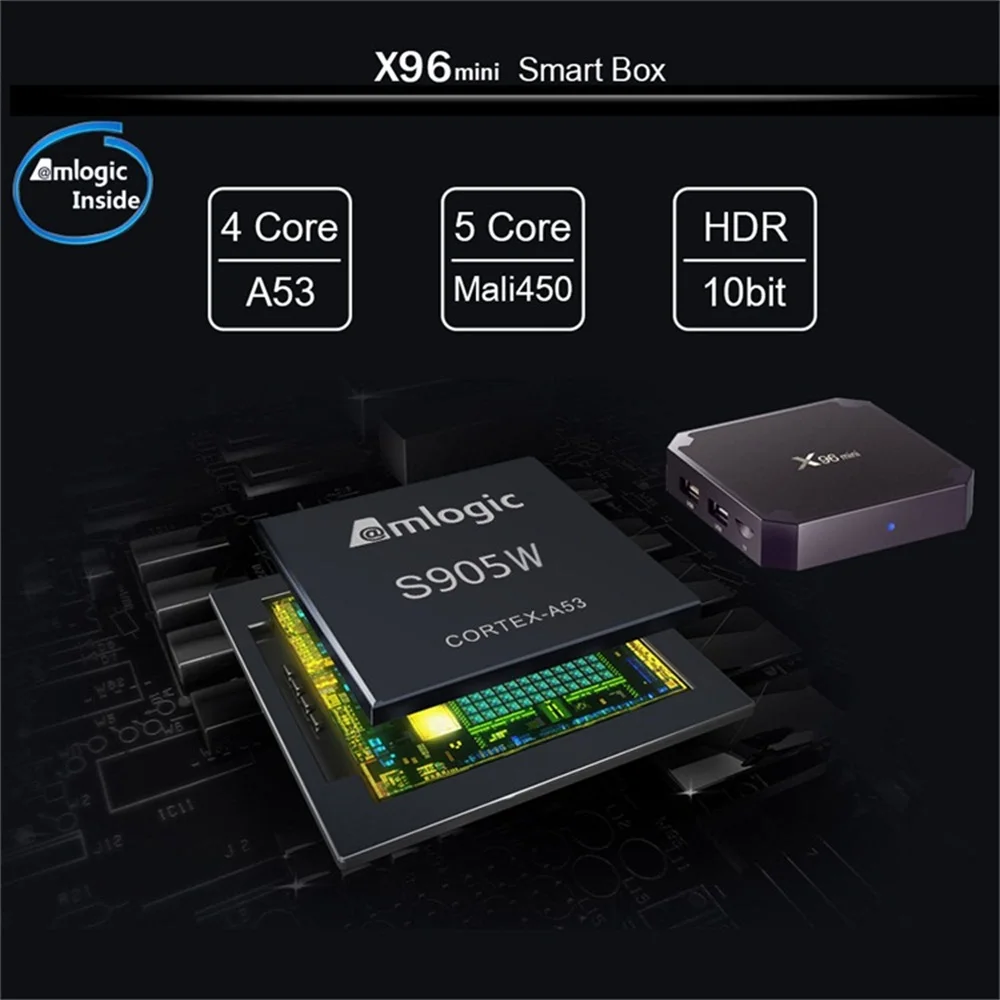 Mise à jour du Firmware tv box x96 mini 2gb 16gb smart amlogic s905w