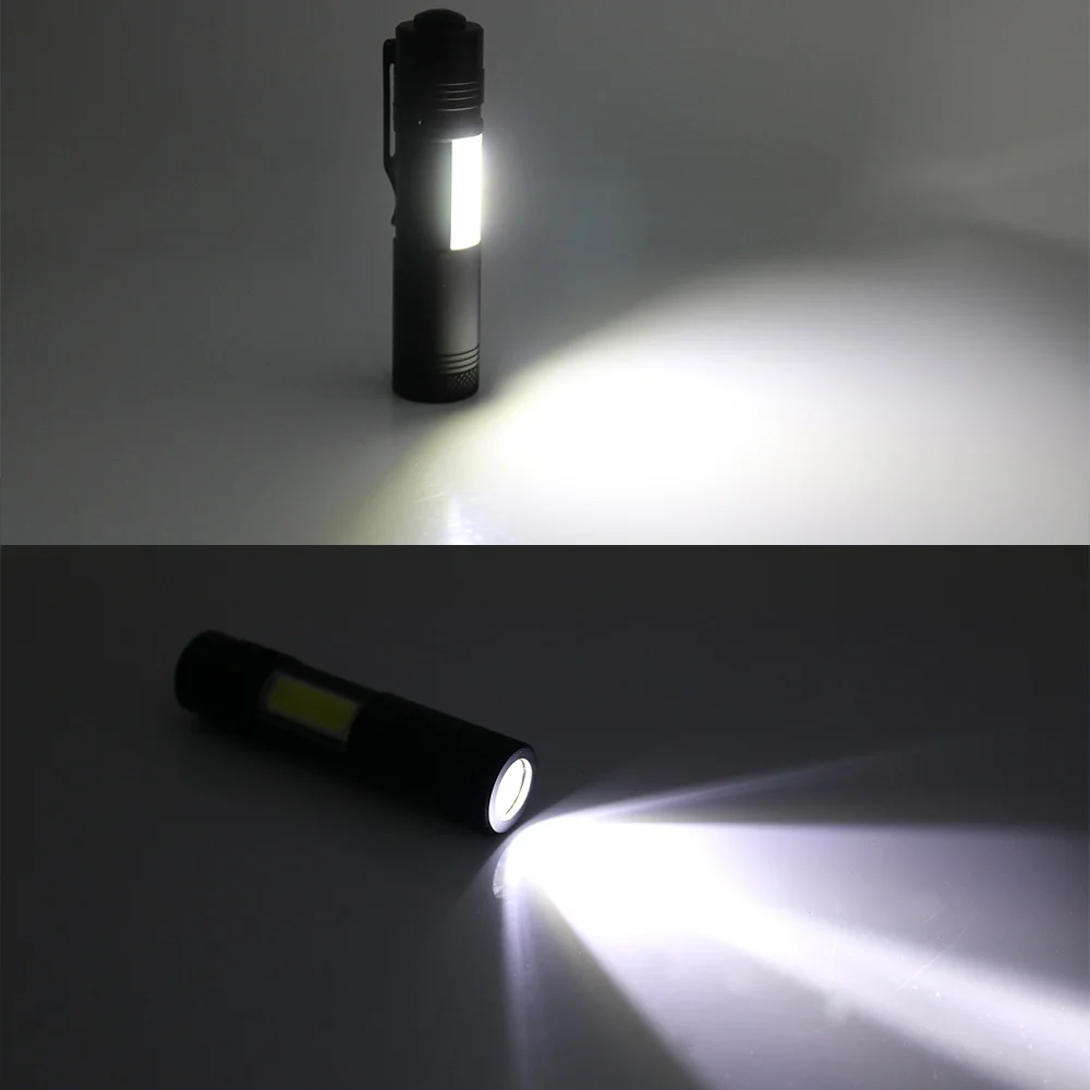 Wholesale Portable COB Torch Light Mini AA Battery Led Flashlight supplier