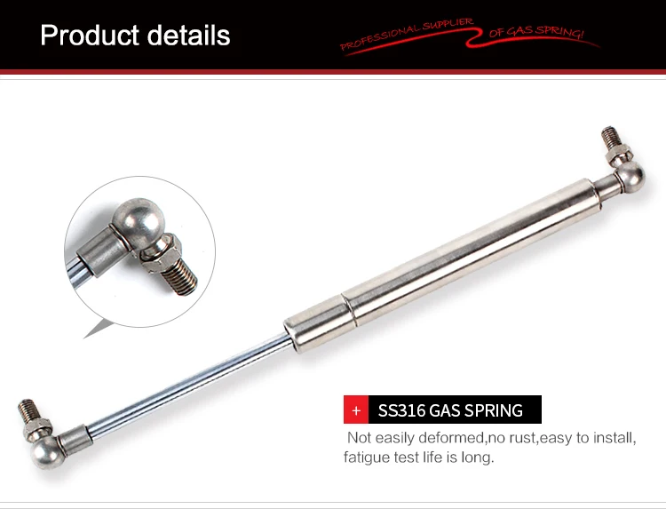 Stainless Steel Piston Rod Gas Strut With Metal Ball End Fitting For Sea Boat Buy Gas Strut