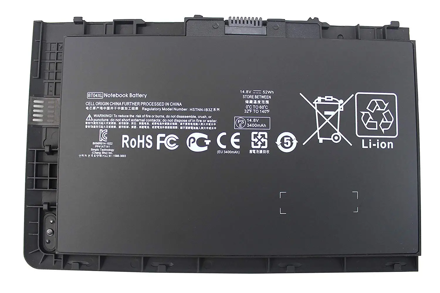 148v 52w Bt04xl Ba06xl Bt04 Ba06 Battery Compatible For Hp Elitebook Folio 9470 9470m Series 2608