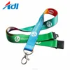 Polyester material cheap double clip custom double woven lanyards no minimum order