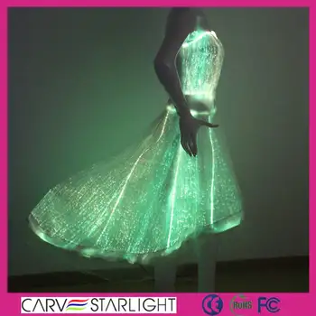 moda ropa de fibra Óptica led luminoso vestido de novia - buy alta