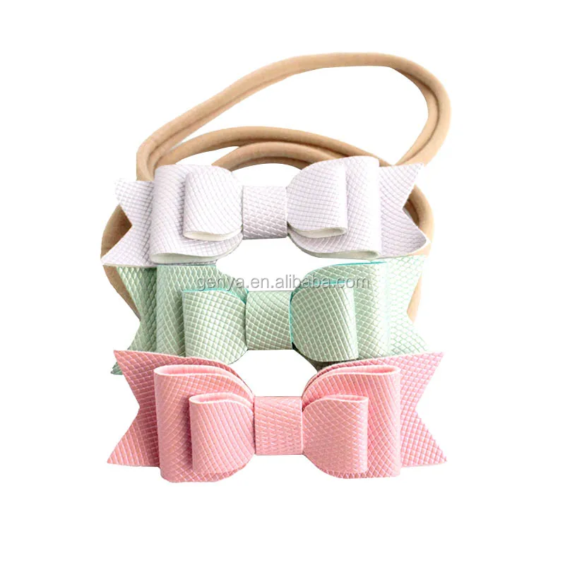 Faux Leather Bows| Summer Headband And Bow Baby and Toddler Canada Day Bow Newborn Hair Bow Canada Bow