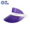 Hot selling adjustable clear plastic pvc material sun visor cap