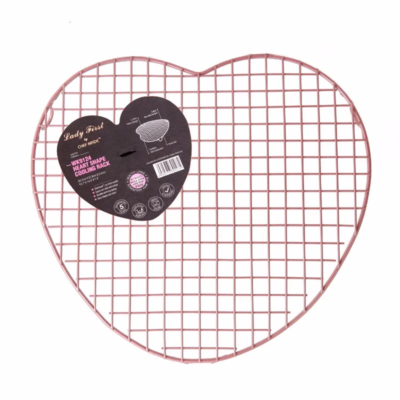 2 Layer Ilag Nonstick Coating Rose Gold Heartshaped Cooling Rack