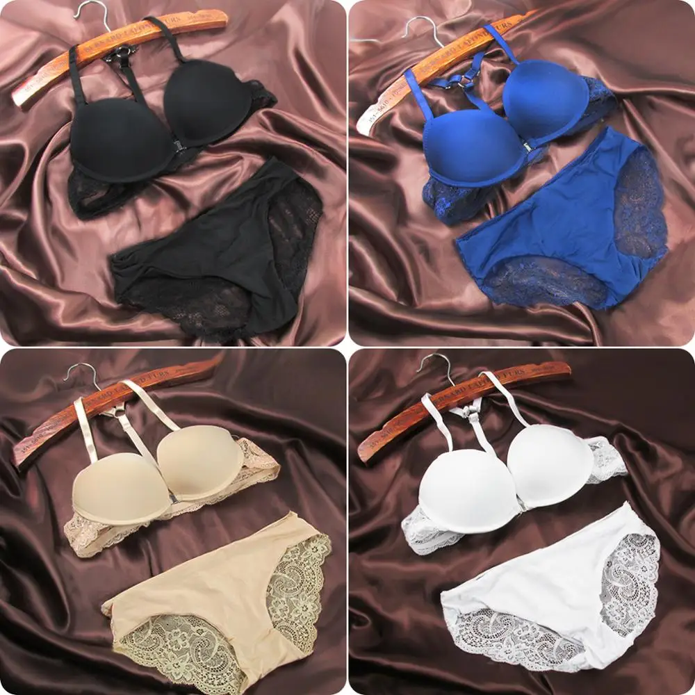 Stylish Photo Stylish Front Closure Y Shape Straps Bra And Panty Set