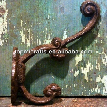 Cast Iron Scroll Set Coat Hat Bathroom Curtain Rod Wall Hook Cast Iron Scroll Set Coat Hat Bathroom Curtain Rod Wall Hook