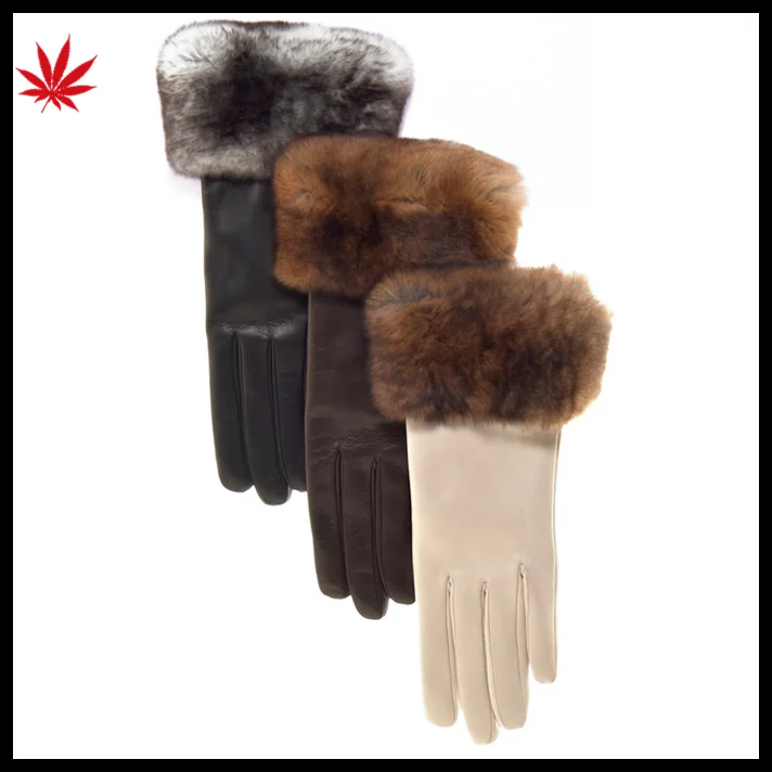 Hot sale women's fashion soft sheep skin Leather Gloves