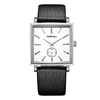 Wisdom Series Ceramic Dial Mens Stainless Steel Square Case Quart Wrist Watch