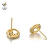 New Arrival Brass Phoenix Round Stud Earrings 18K Gold Plated
