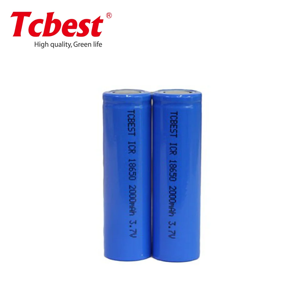 18650 3.7v Battery Li-ion 2000mah Battery Cell Approved By Ce Un38.3 