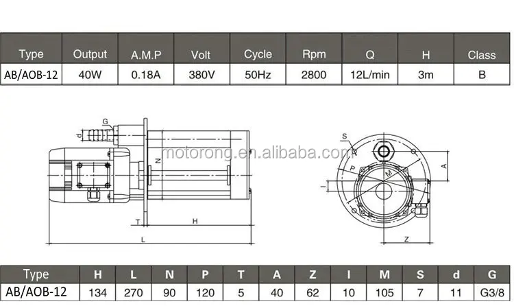 inverter cooling pump 40W