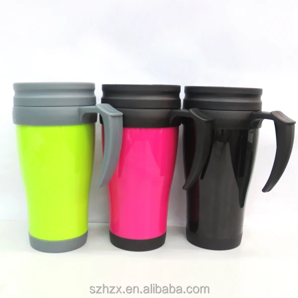 Double Layer Plastic Tumbler/double Wall Plastic Tumbler With Handle