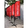 promotion custom double sided digital printing feather shape open house flying banner flag with accessories
