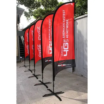 Promotion Custom Double Sided Digital Printing Feather Shape Open