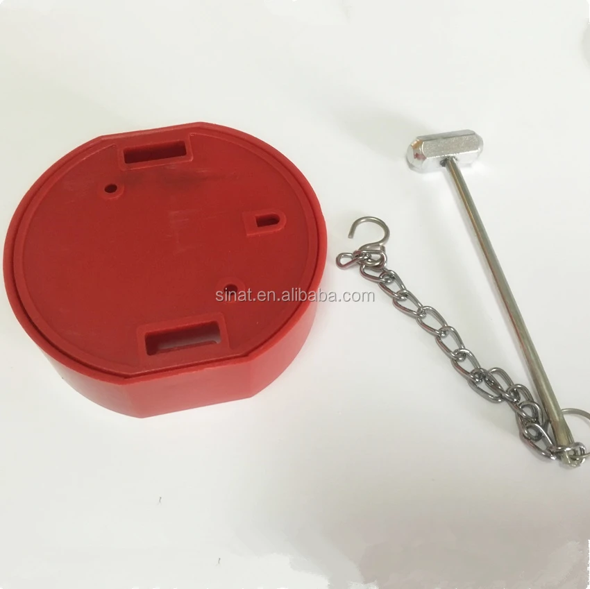 15 x 12 x 4 cm Red HMF Emergency box for keys with hammer to break the glass 