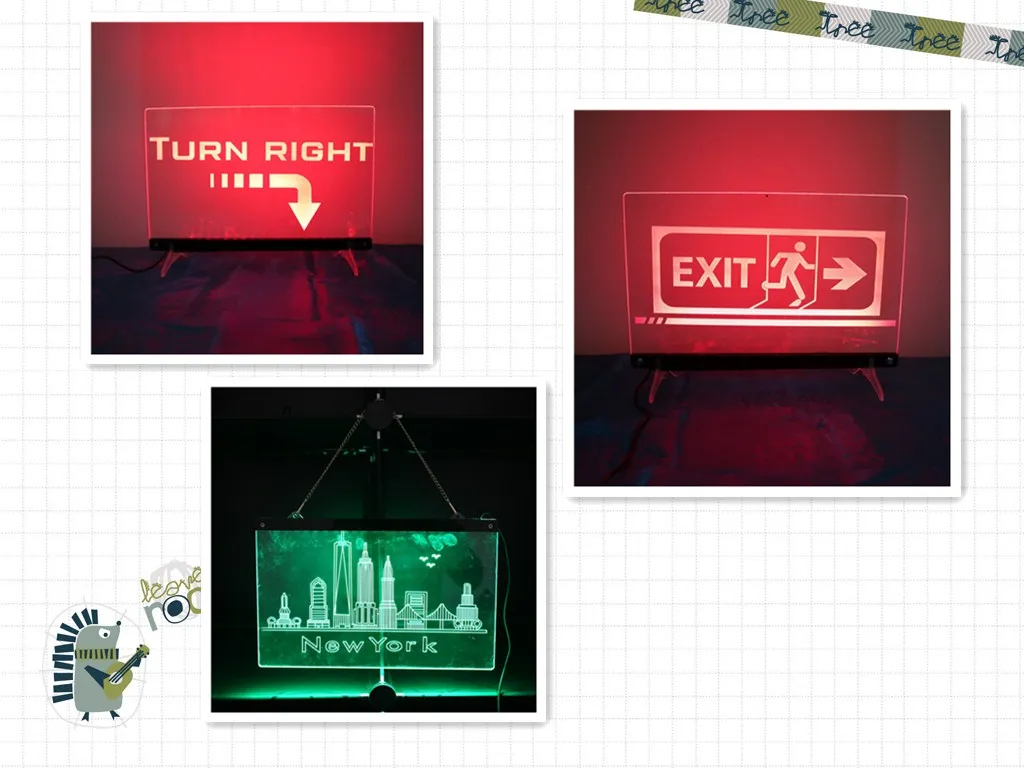 OEM 3D led edge lit sign lamp Store Advertising LED Lamp 3D Illusion Lamp for Hotel