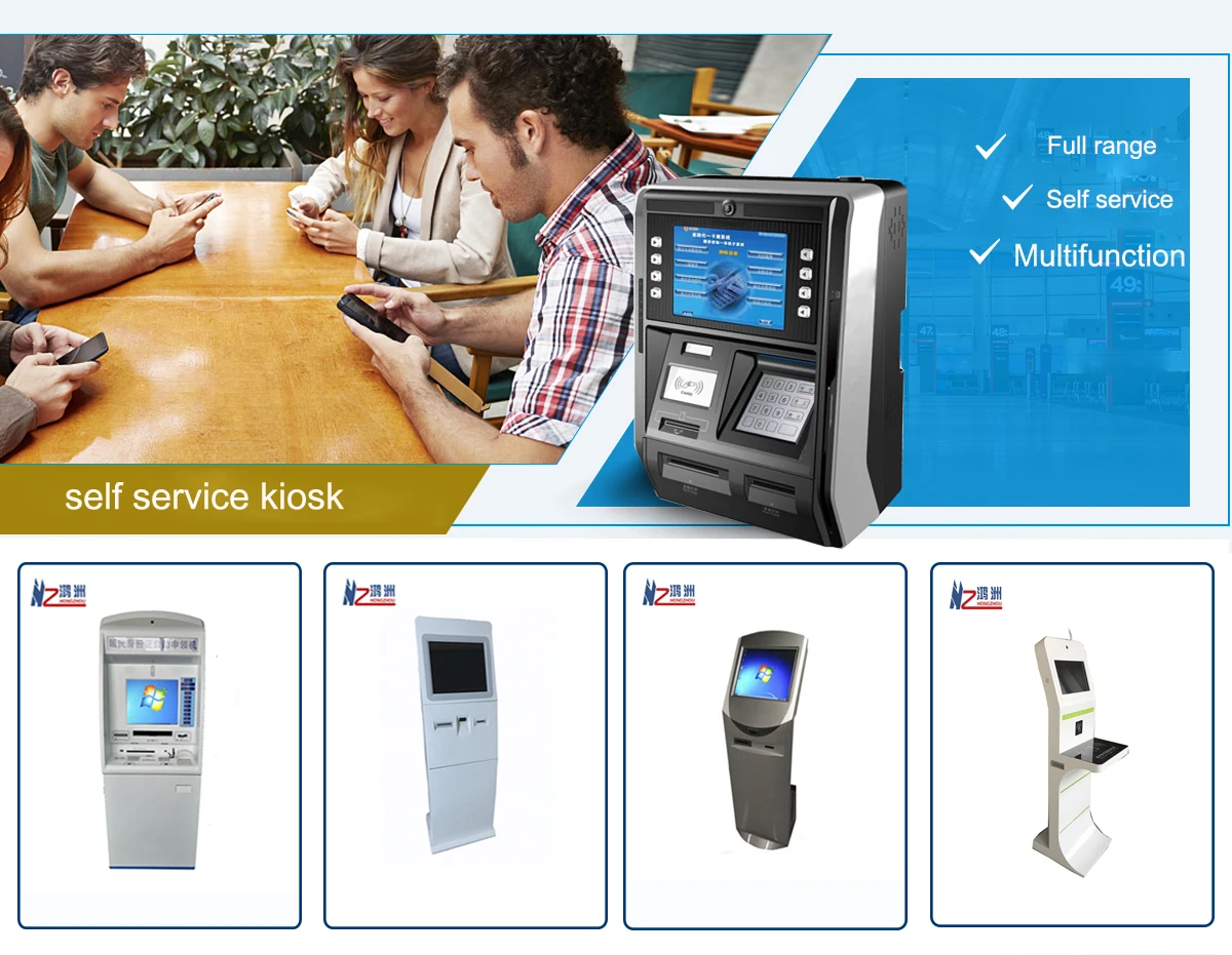 21.5 Inch Self-service Ordering Payment Kiosk With Coin Acceptor and Dispenser