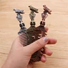 Song of ice and fire House Stark Game of Thrones Harry Animal badge Magic School Hogwarts Metal Hair Bands Portable Metal Comb