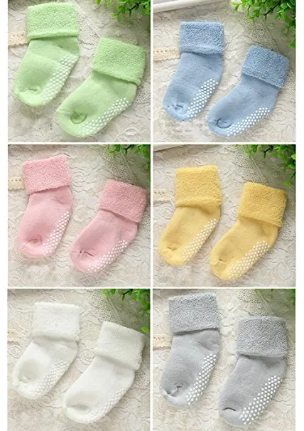 婴儿袜子婴儿 2019 防滑袜子防滑幼儿厚棉袜与手柄 0-3 岁