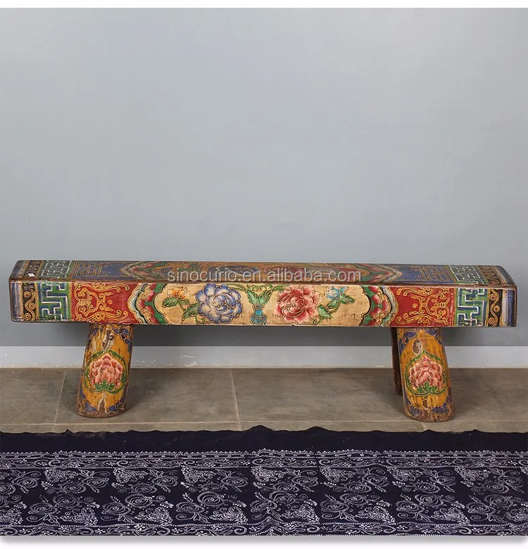 Bangku Tempat Tidur Bangku Kayu Solid Antik Tiongkok Lukisan Tangan Bangku Tempat Tidur Buy Antik Kayu Tertekan Putaran Bangku Reklamasi Kayu Solid Bangku Bangku Kayu Murah Product On Alibaba Com