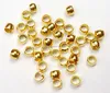 Brass Barrel Golden Color Copper Crimp Beads