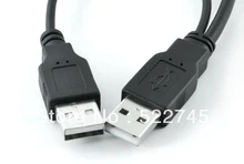 MINI USB 5PIN Y cable Data to USB 2 0 2 Two dual A Type Male
