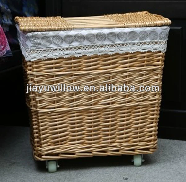 laundry basket with wheels gold