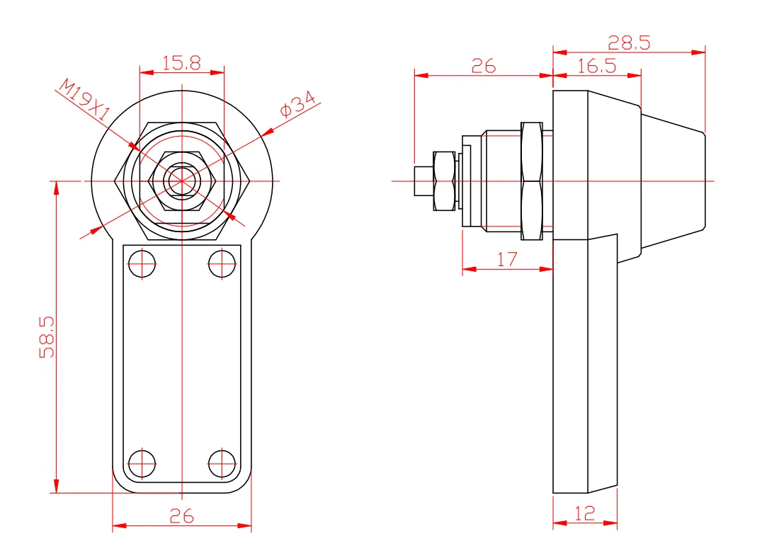 Yh1199 Combicam Ultra 4dial Combination Lock With 11/8