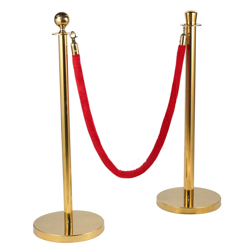 Good Quality Museum Stainless Steel Red Carpet Stanchion Pole With