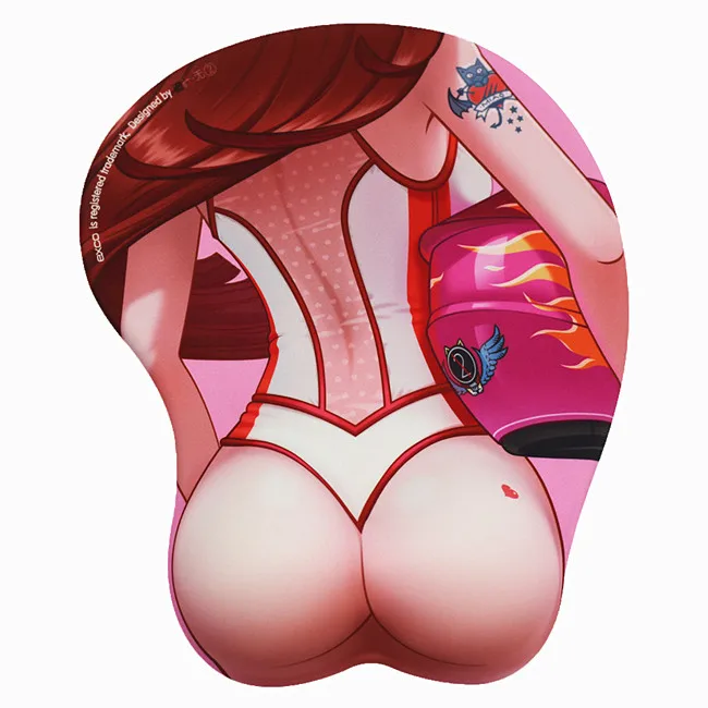 Tigerwings 3d anime adult mouse pad, gel mouse pad with wrist pad