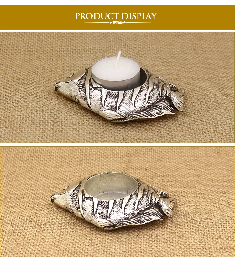 Best Seller Hand Painted Metal Fish Candle Holder,Antique Cast Iron