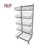 wholesale commercial store POP heavy duty 5 tier wire basket display stand
