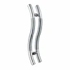 China supplier S shaped stainless steel tempered glass sliding door pull handle