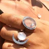 Fashion opal moon and star silver ring jewelry Wholesale NS810233
