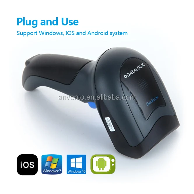 Datalogic QBT2430-BK-BTK1 2D Wireless Bluetooth Handheld Barcode Scanner