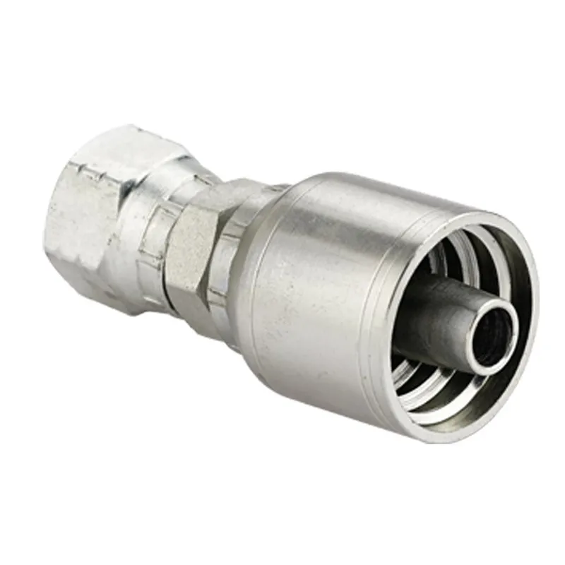 One Piece Crimping Hydraulic Hose Fittings Bsp Jic Metric Threaded
