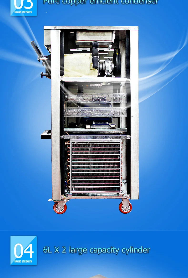 Commercial 3 flavor soft serve ice cream machine factory price