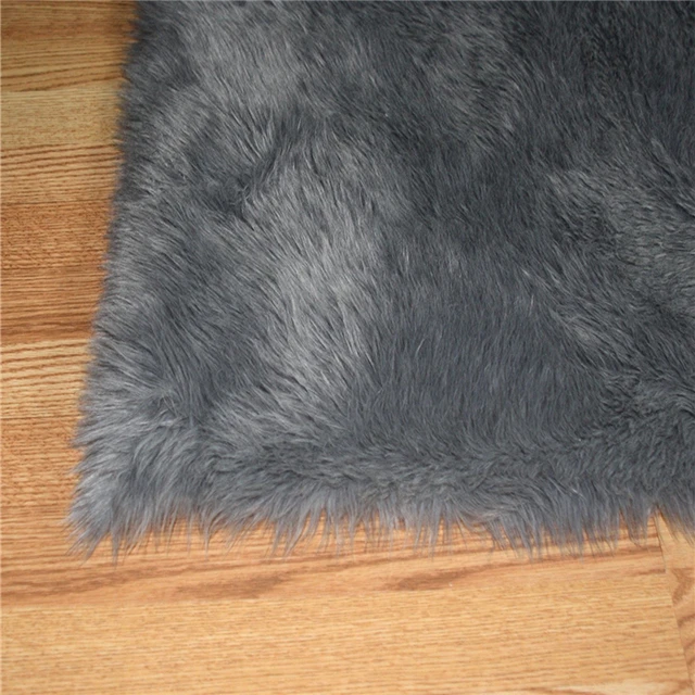 cozy silky sheepskin faux fur blanket rug pad for floor or