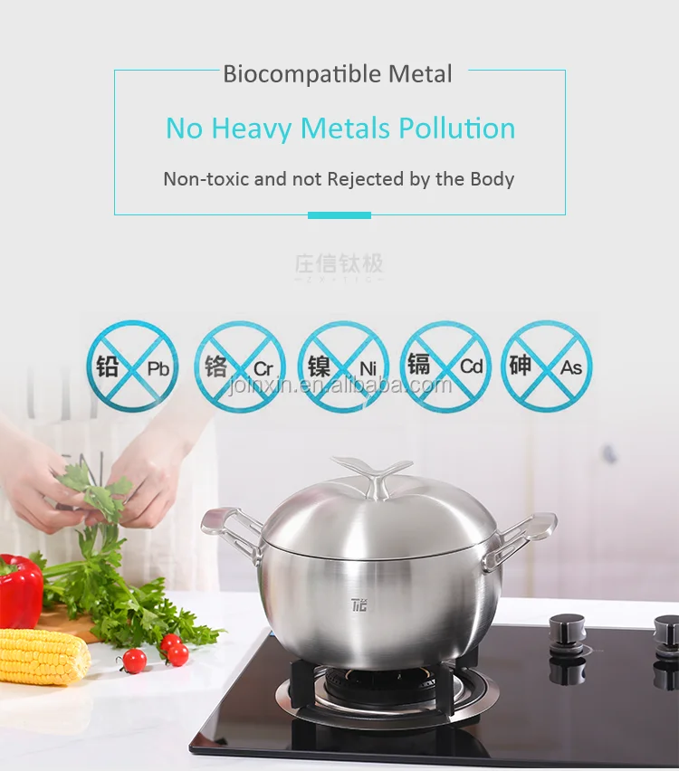 24cm Pure Titanium Healthy Uncoating Kitchen Ware Non Stick Stock Soup Pot Buy Stock Soup Pot 9006