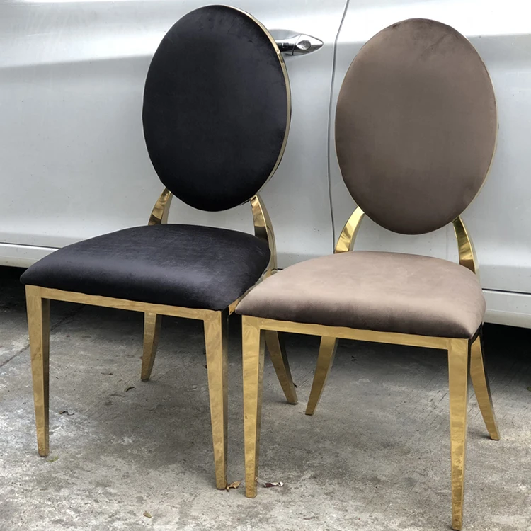 Popular Modern PU stainless steel frame gold Silver dining chair for dining room