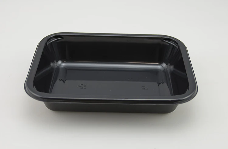 Fs Airline Black Disposable Plastic Oven And Microwave Safe Food