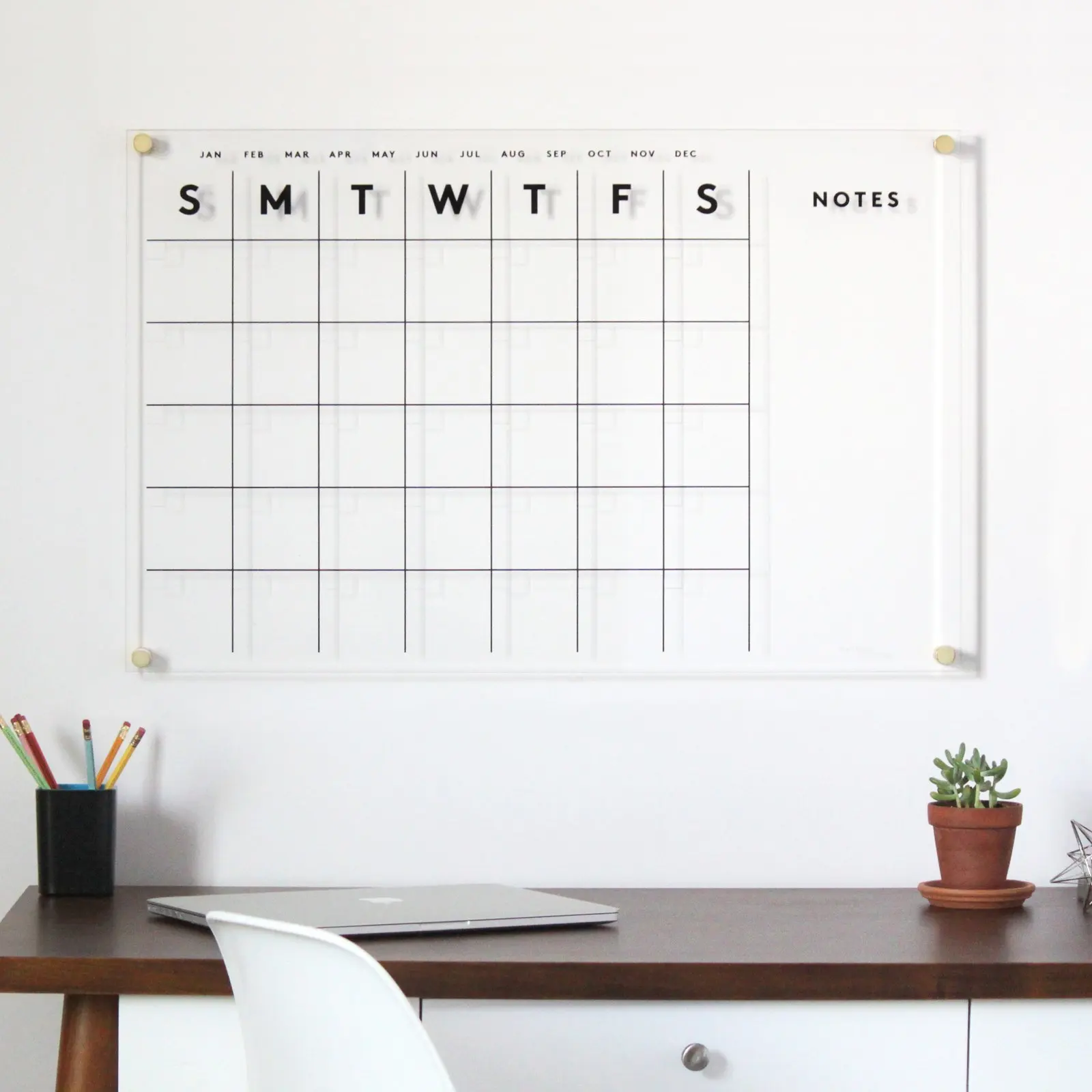 Simple Practical Hanging Wall Office Customized Acrylic Calendar Board