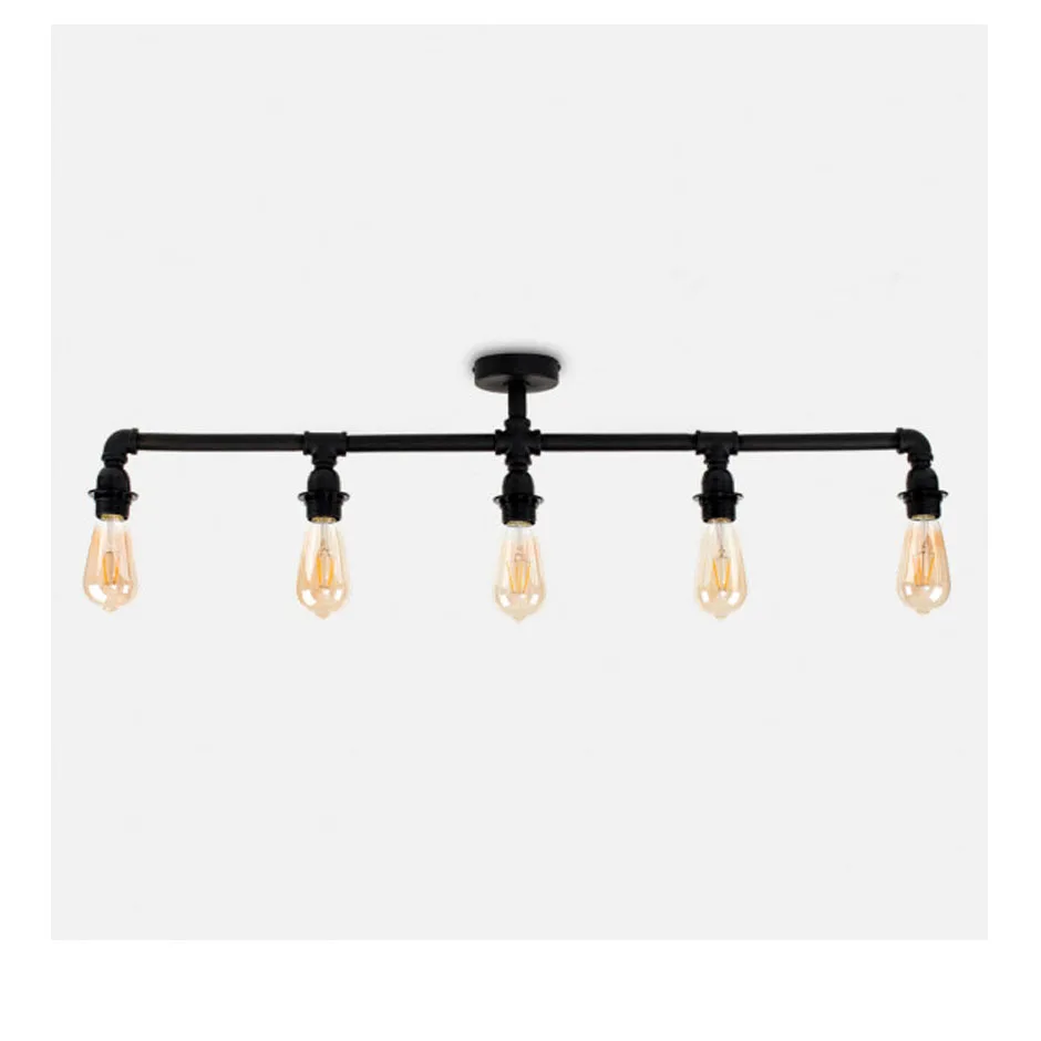 Industrial Matt Black Luiggi 5 Way Steampunk Pipe Wrap Over Kitchen Ceiling Light Buy Pipe Ceiling Light Steampunk Light Kitchen Light Product On